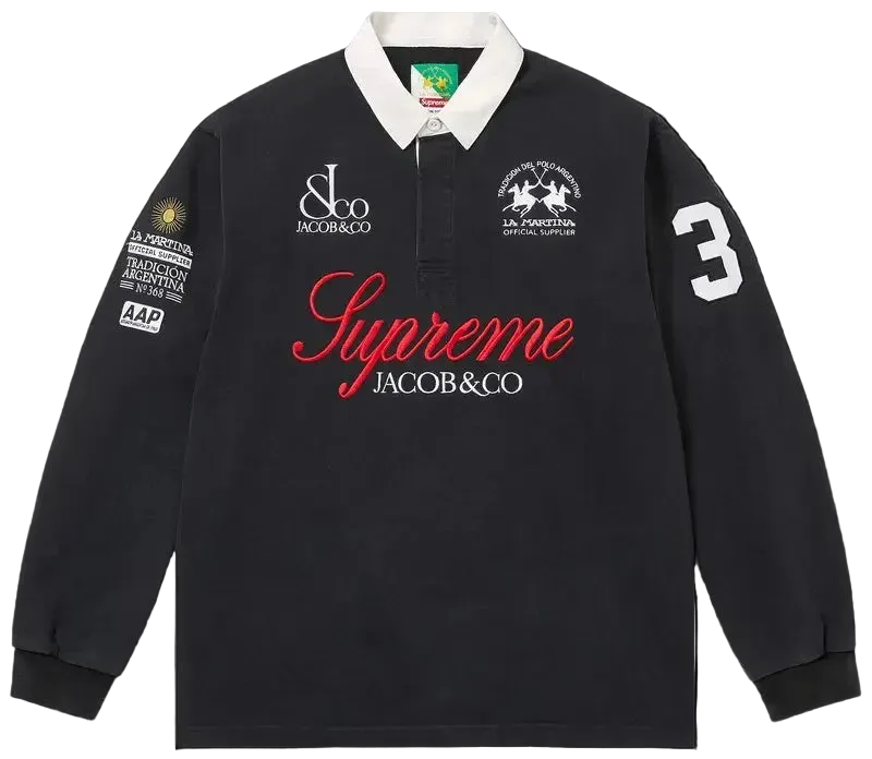 aSupreme x La Martina x Jacob & Co Rugby 'Black'