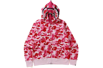 BAPE Big ABC Camo Shark Wide Full Zip Double Hoodie
Pink