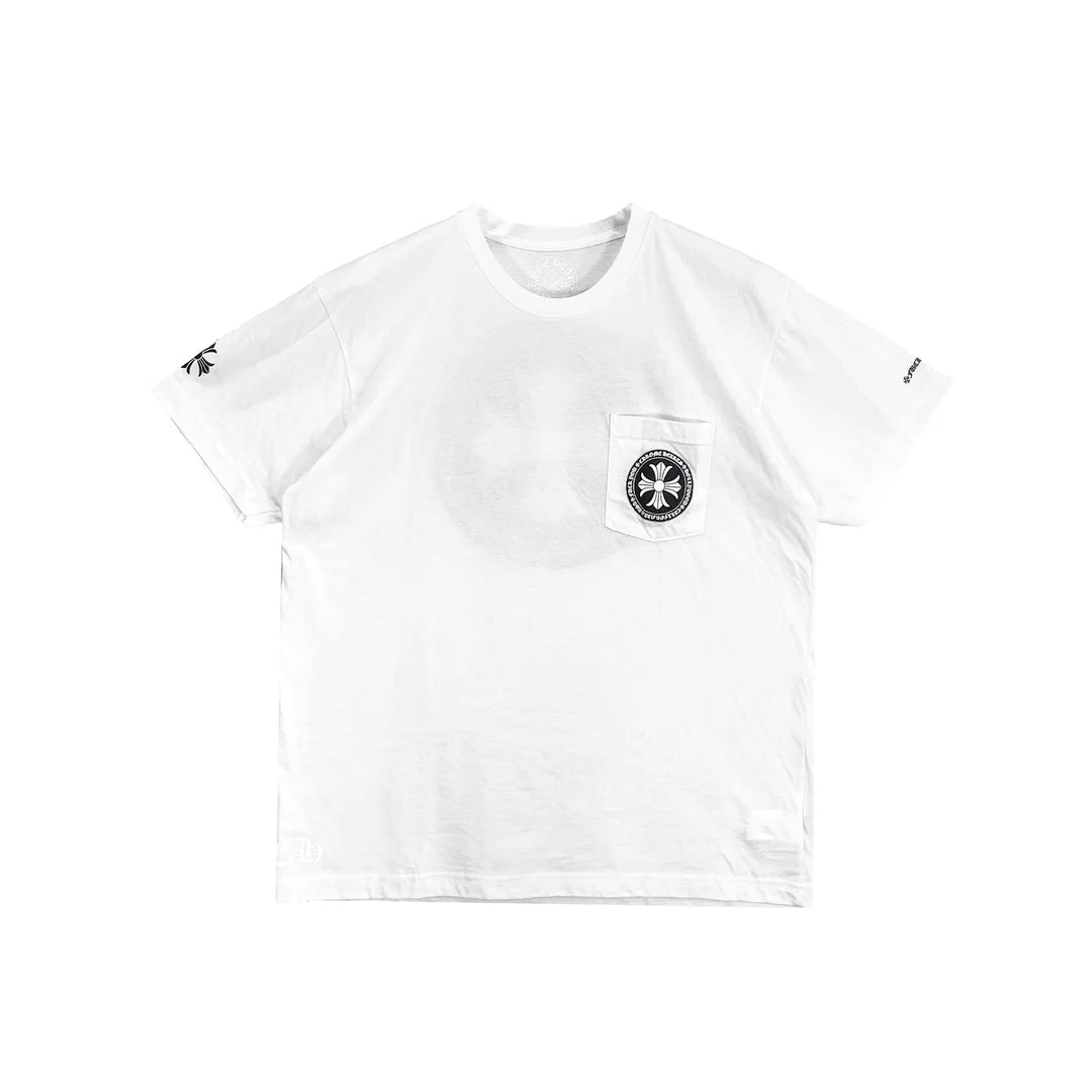 Chrome Hearts Hollywood Plus Cross Logo white Short Sleeve Tee