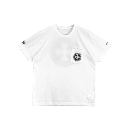 Chrome Hearts Hollywood Plus Cross Logo white Short Sleeve Tee
