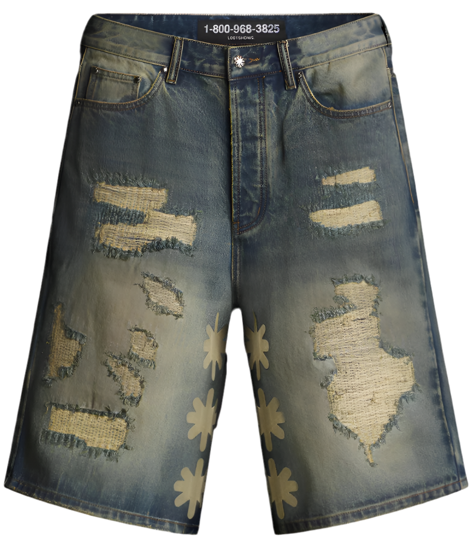 DSTRYLost SHDWS DENIM SHORT (BONE)