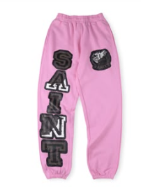 Saint Vanity Griffin Sweatpants in Pink