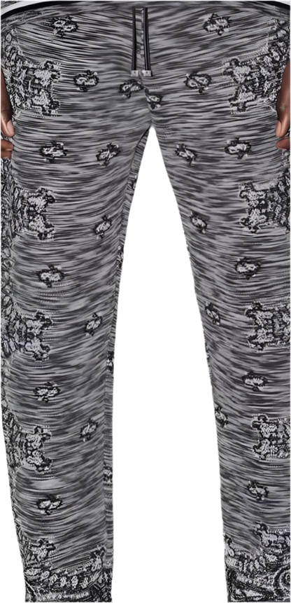 Amiri bandana wool knitted joggers