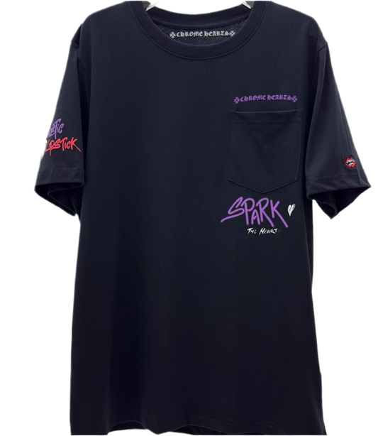 Chrome Hearts Matty Boy Black Spark The Heart Print T-Shirt
