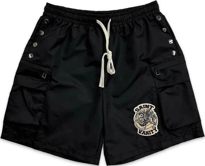 Saint Vanity Nylon Shorts Black