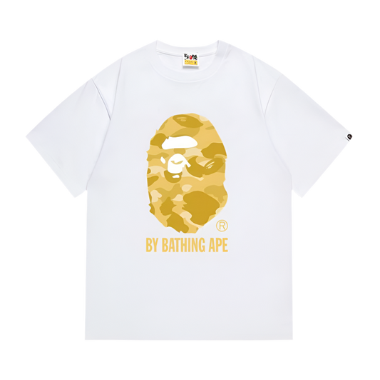BAPE Color Camo Big Ape Head Tee White/Yellow