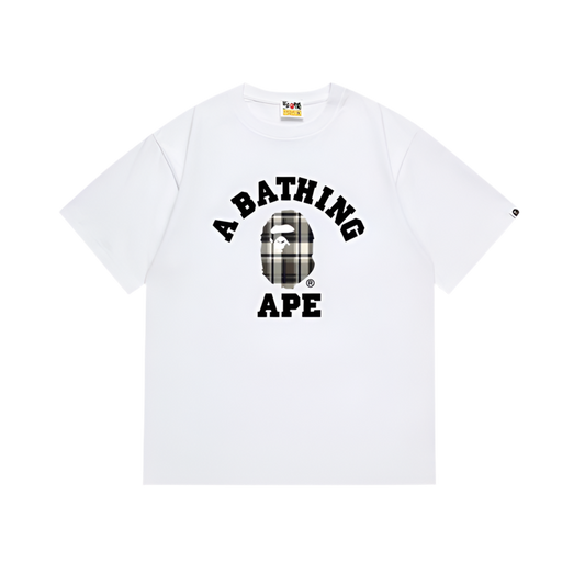 BAPE Check College Tee
White
