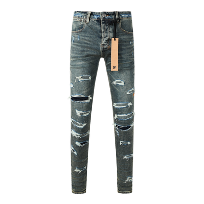 KSUBI JEANS DENIM DISTRESSED BLUE