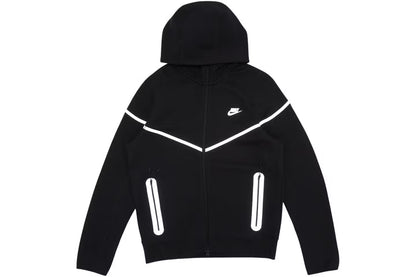 Nike Sportswear Tech Fleece Full Zip Windrunner Reflective Details HoodieBlack/Bemis Silver