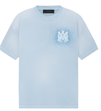 AMIRI CRYSTAL BURST TEE- ASHLEY BLUE