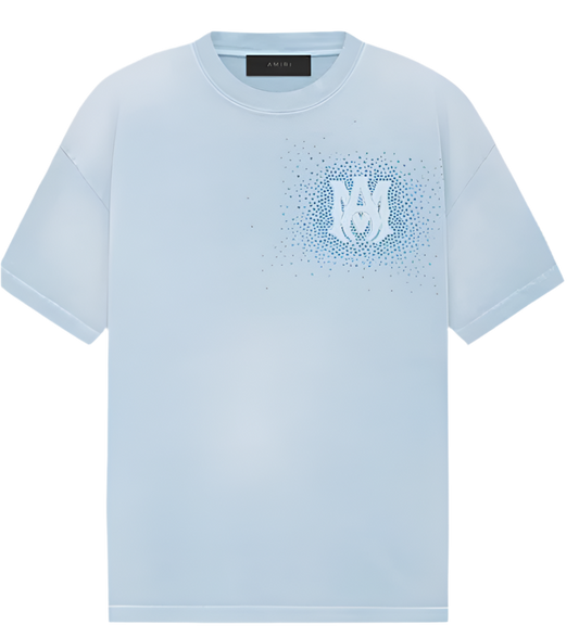 AMIRI CRYSTAL BURST TEE- ASHLEY BLUE