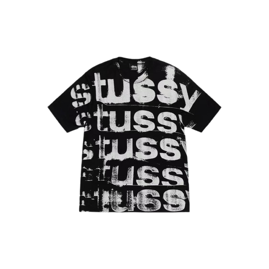 Black STUSSY STAMP TEE