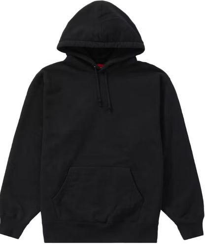 Supreme Satin Appliqué Hooded Sweatshirt
Black