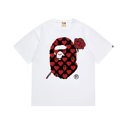 BAPE Valentine Ape Head Tee
White