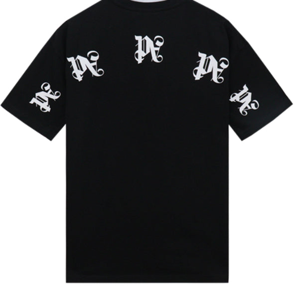 Black Palm Angel Circle Logo Tee