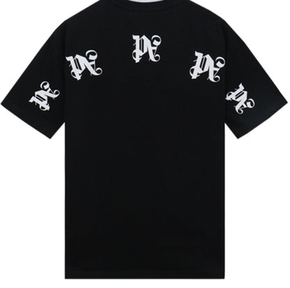 Black Palm Angel Circle Logo Tee