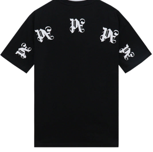 Black Palm Angel Circle Logo Tee