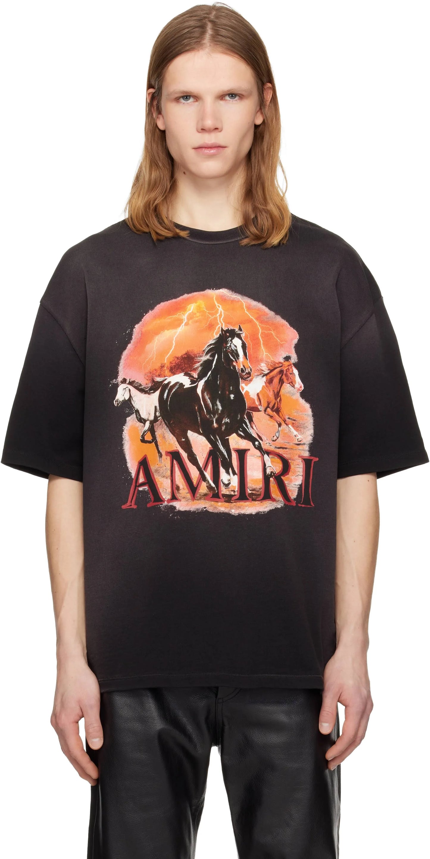 Amiri Black Plains Oversized T-shirt
