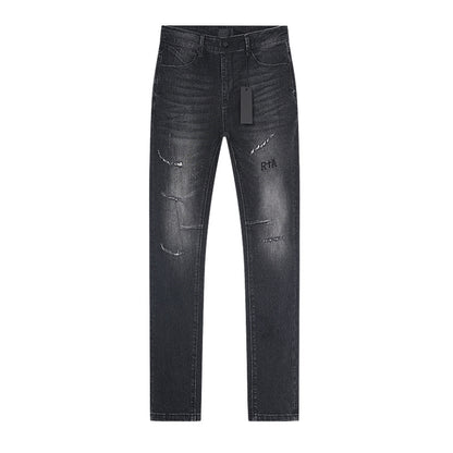 BRYANT RIPPED SKINNY JEAN DISTRESSED GREY R+A