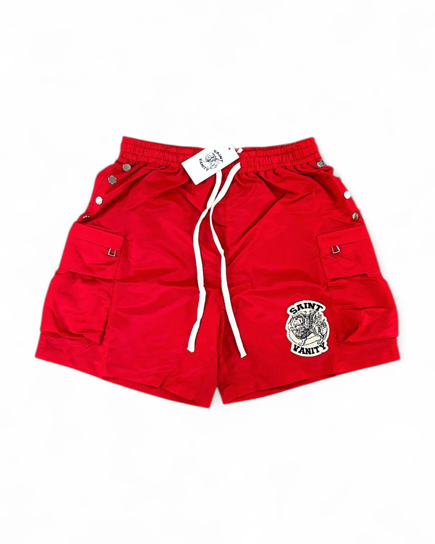 Saint Vanity Nylon Shorts Red