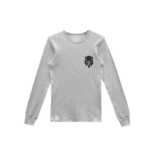 Chrome Hearts Dagger Waffle Thermal Long Sleeve Shirt Grey