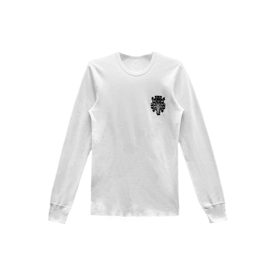 Chrome Hearts Dagger Waffle Thermal Long Sleeve Shirt White