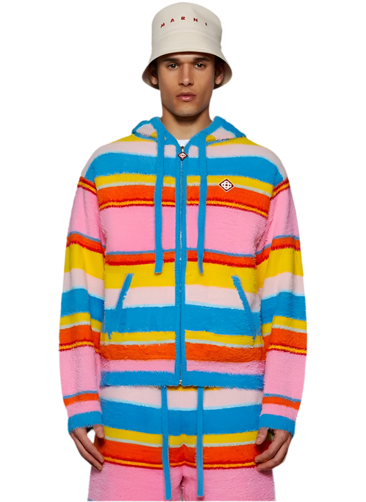 CASABLANCA
Fluffy Oversized Hoodie Multicolor Blue