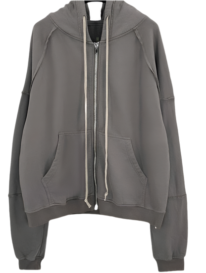 Rick Owens DRKSHDW Jason Zip Hoodie Dust