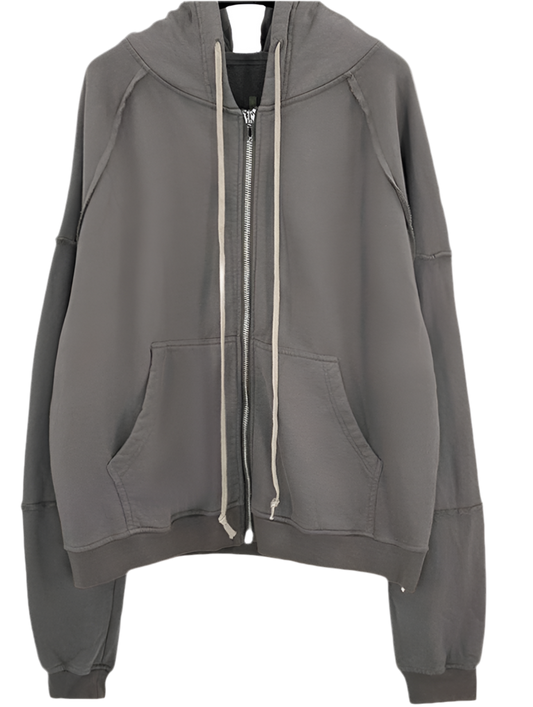 Rick Owens DRKSHDW Jason Zip Hoodie Dust