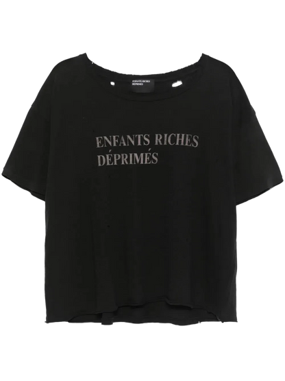 ENFANTS RICHES DEPRIMES Classic Logo T-shirt In Black