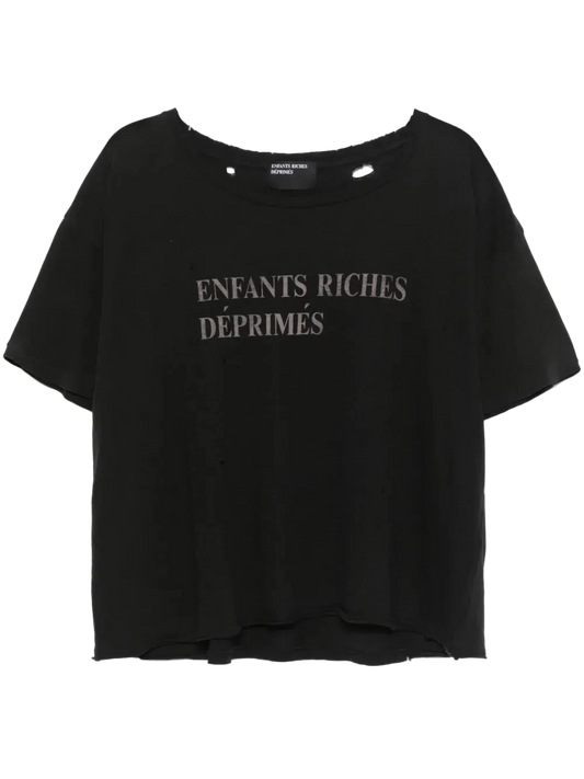 ENFANTS RICHES DEPRIMES Classic Logo T-shirt In Black
