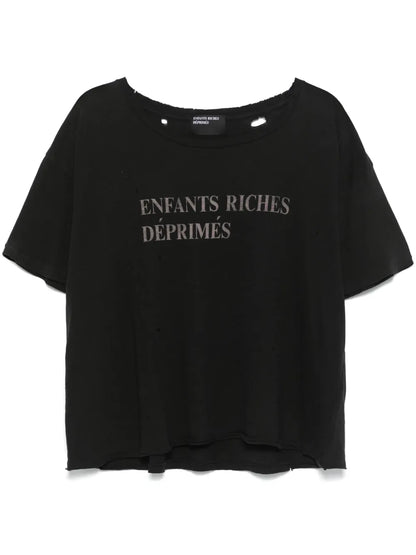 ENFANTS RICHES DEPRIMES Classic Logo T-shirt In Black