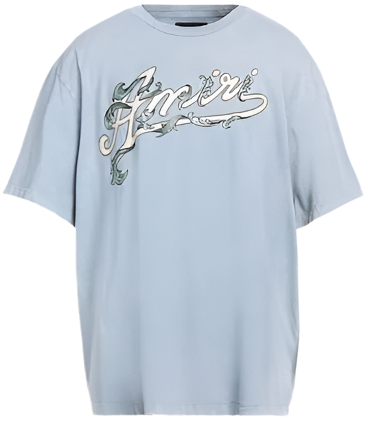 Amiri Men's Filigree Logo Cotton Short-Sleeve T-Shirt