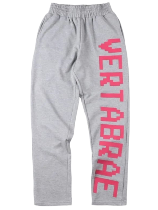 aVertabrae Grey with Pink Logo Sweatpant