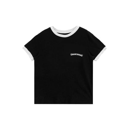 Chrome Hearts Horseshoe Logo Short Sleeve Tee Womens (black+ white)
