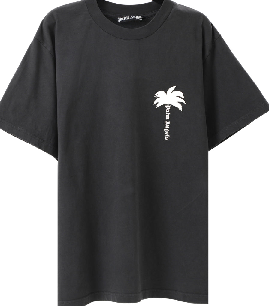 Palm Angels Palm tree-print cotton tee Vintage Grey