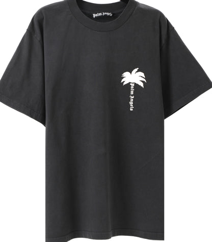 Palm Angels Palm tree-print cotton tee Vintage Grey