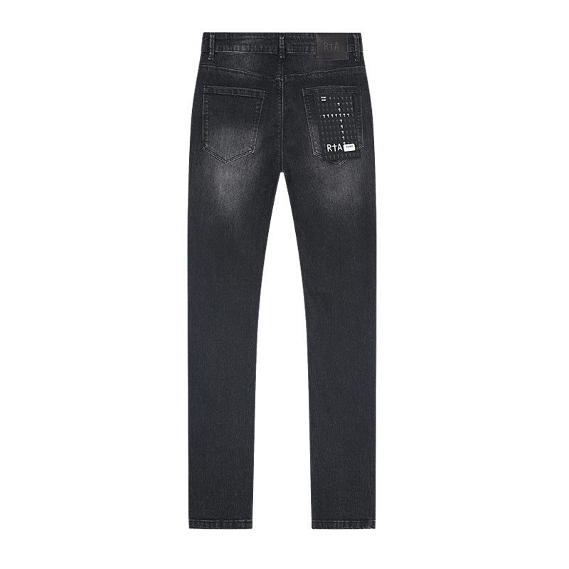 BRYANT RIPPED SKINNY JEAN DISTRESSED GREY R+A