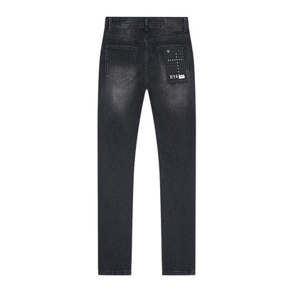 BRYANT RIPPED SKINNY JEAN DISTRESSED GREY R+A