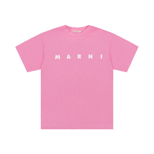 Marni Pink Logo Print T-Shirt