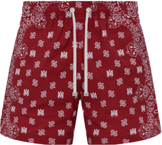 Amiri Men's Bandana Paisley Trunks Red