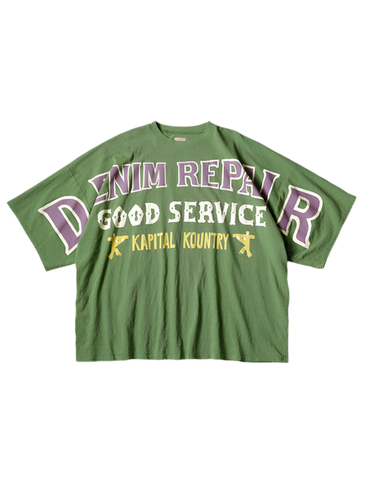 Denim Repair Kapital Jersey Huge Tee Green