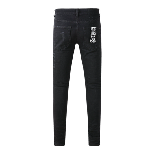 Ksubi Men's Van Winkle Skinny Jeans in Black Dynamite Bandana