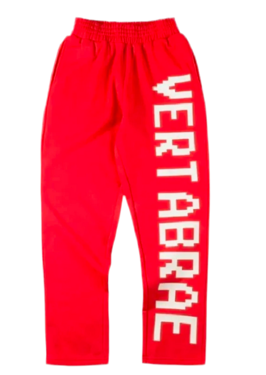 Vertabrae Red with White Logo Sweatpant