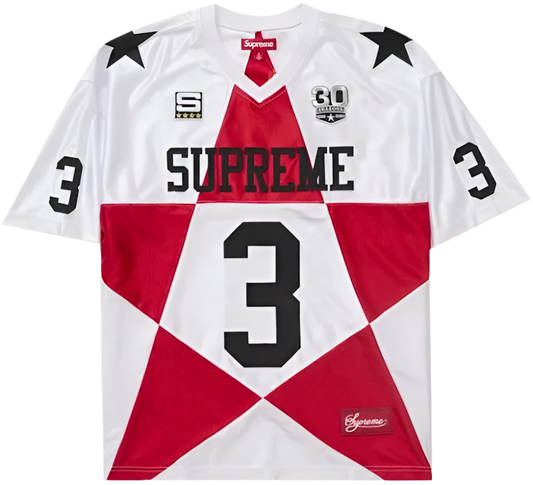 cSupreme Star Football Jersey 'White Red'