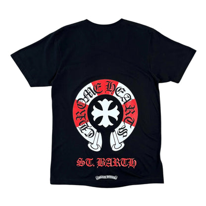 Chrome Hearts St. Barths Exclusive Horseshoe T-Shirt Black/Red/White