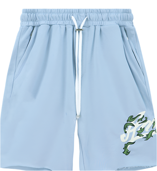 AMIRI BLUE SHORTS FILIGREE LOGO
