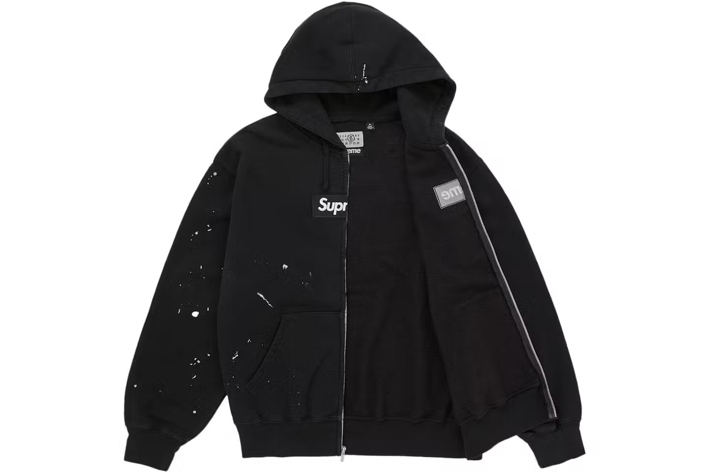 Supreme MM6 Maison Margiela Box Logo Zip Up Hooded Sweatshirt
Black