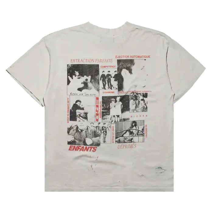 Enfants Riches Déprimés (ERD) “La Scolaire Préférée” T-Shirt — White with Red & Black Graphic