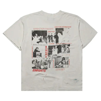 Enfants Riches Déprimés (ERD) “La Scolaire Préférée” T-Shirt — White with Red & Black Graphic